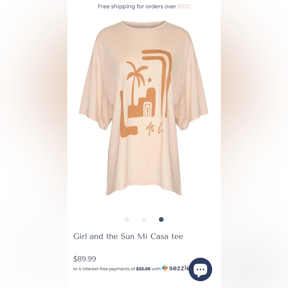 NWT Girl and the Sun “Mi Casa” Tee XS